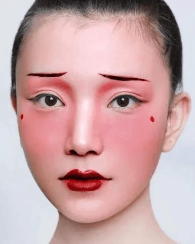 ترند آرایش لپ گلی در چین	